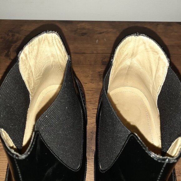 Carlo Pazolini Women's Size 7.5 (EU38) Black Patent Leather Wingtip Ankle Boots - Picture 10 of 15